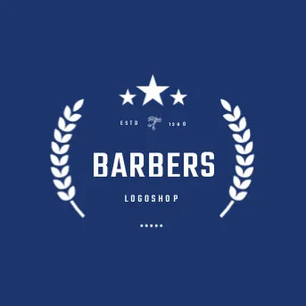 barber shop logo template